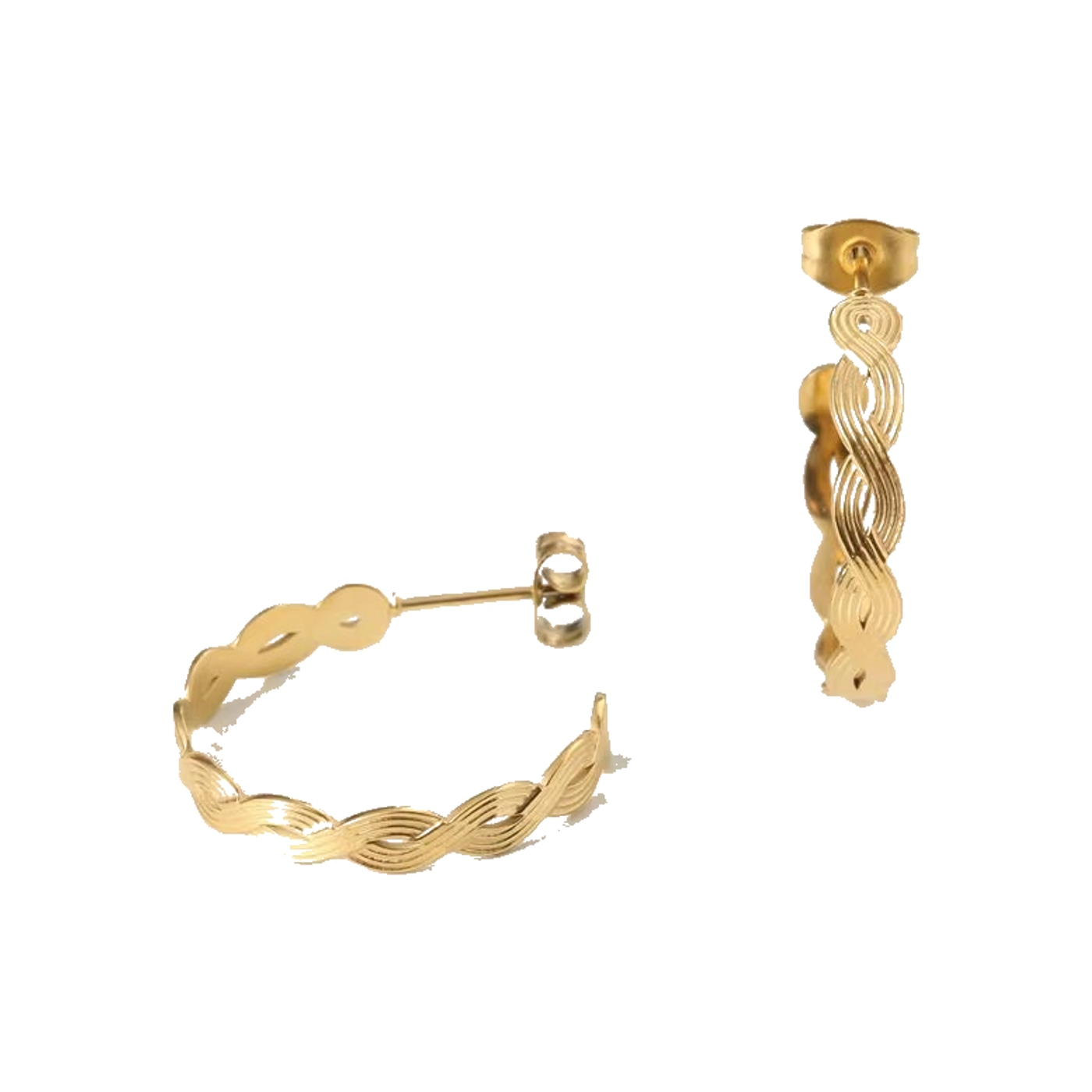 JM-E024 Twist Hoop Earrings
